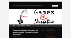 Desktop Screenshot of gamesandnarrative.net